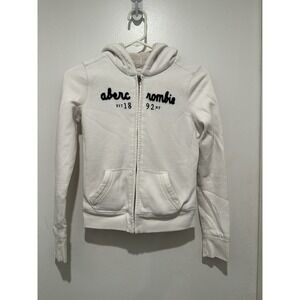 Abercrombie & Fitch Hoodie Fleece‎ Lined Size M Kids Y2k Sweatshirt Jacket